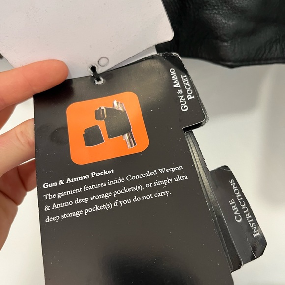 Milwaukee Leather motorcycle jacket with reflective skulls - Picture 11 of 15